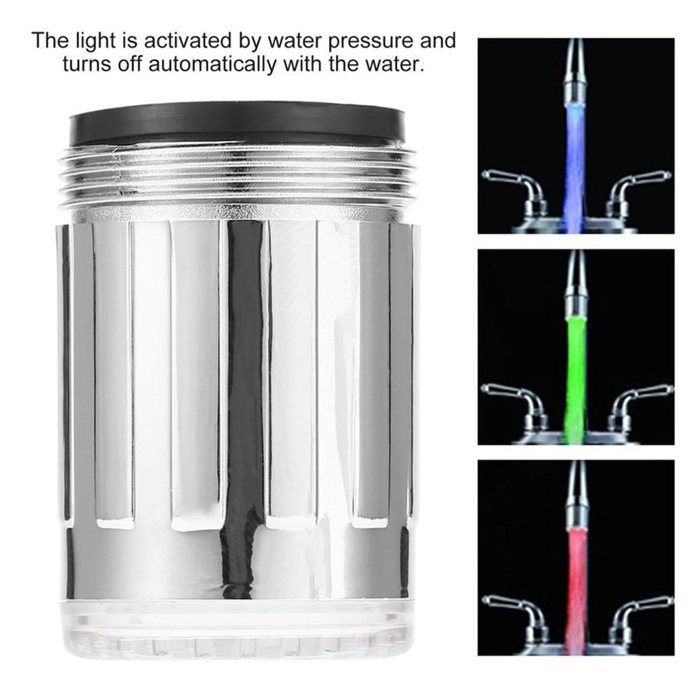 Light-up LED Water Faucet Changing Glow Kitchen Shower Tap Water Saving Novelty Luminous Faucet Nozzle Head Bathroom Light