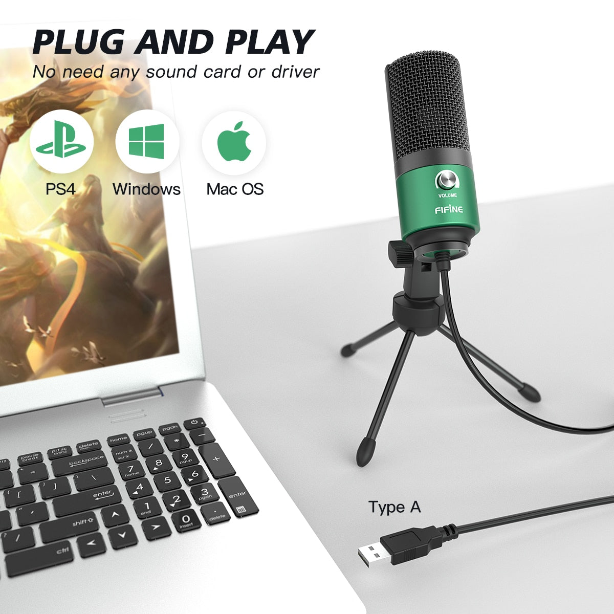Microphone For Laptop Windows Cardioid Studio Recording Vocals Voice Over,Video-K669