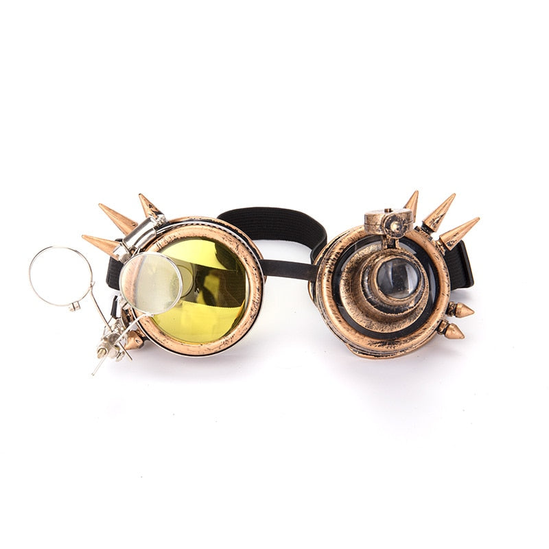 Steampunk Vintage Round Sun Glasses Gothic Goggles Vintage Retro Punk Sunglass
