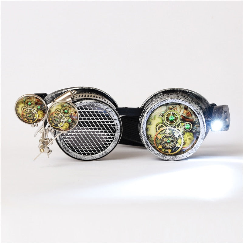 Steampunk Vintage Round Sun Glasses Gothic Goggles Vintage Retro Punk Sunglass