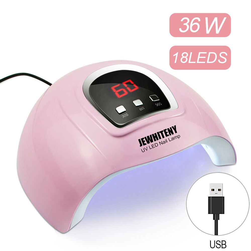 LED Nail Lamp for Gel Nail UV Lamp for Manicure Drying Gel Nail Polish With LCD Nail Dryer 3 Timing Nail Art Lamp
