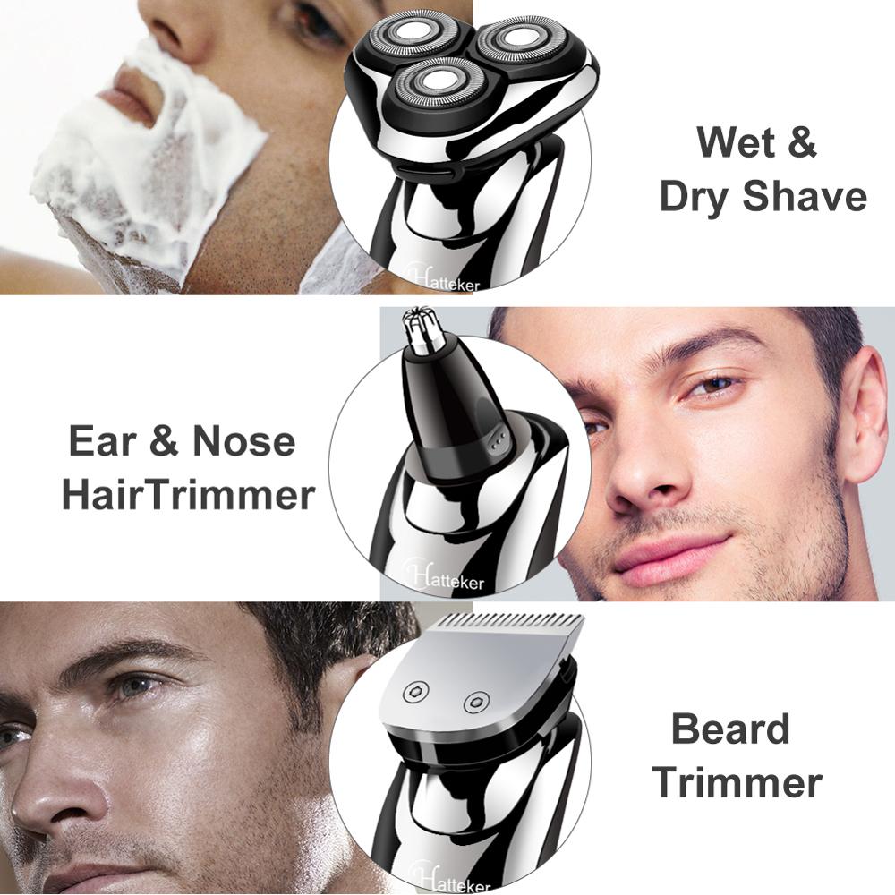 Rotary Electric Shaver USB Rechargeable Facial Electric Razor for Men 3 in 1 Male Grooming Kit Shaving Machine