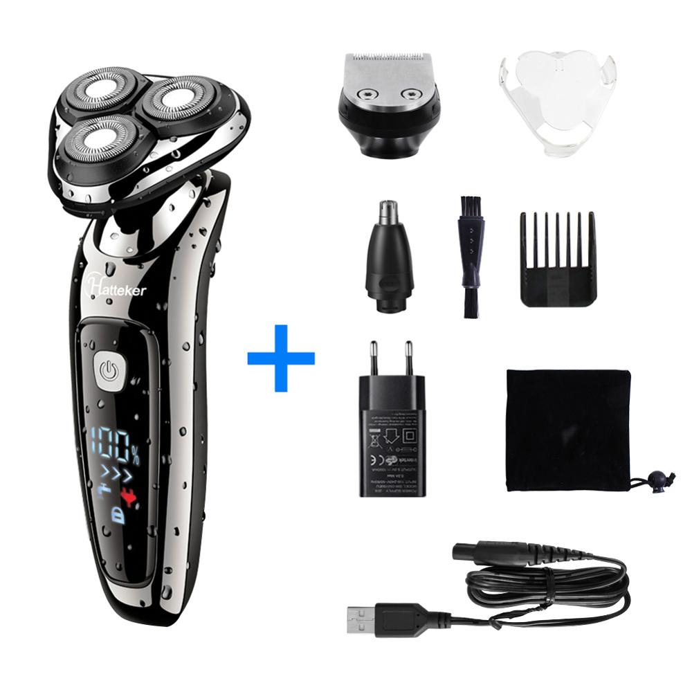 Rotary Electric Shaver USB Rechargeable Facial Electric Razor for Men 3 in 1 Male Grooming Kit Shaving Machine
