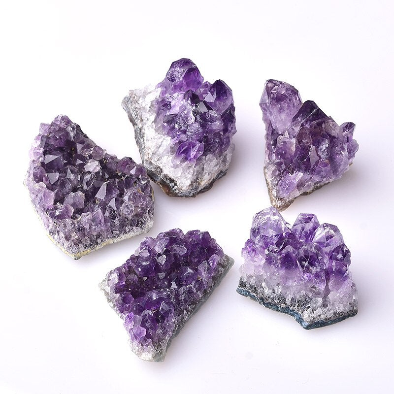 1pcs Natural Amethyst Crystal Cluster Quartz Raw Crystals Healing Stone Purple Feng Shui Stone Ore Mineral Home Decoration