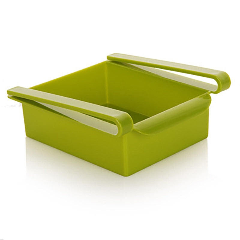 Slide Kitchen Fridge Organizer Freezer Storage Rack Space Saver for Refigerator Drawer Shelf Fruit Snack Container Holder