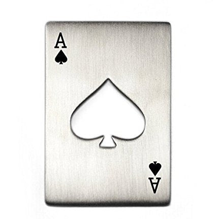 Stainless Steel Poker Beer Bottle Opener,Portable Spades Poker Card Jar Opener for Bar Tools,Kitchen Tools