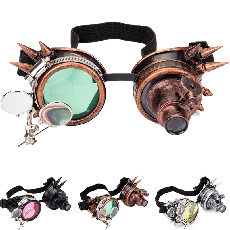 Steampunk Vintage Round Sun Glasses Gothic Goggles Vintage Retro Punk Sunglass