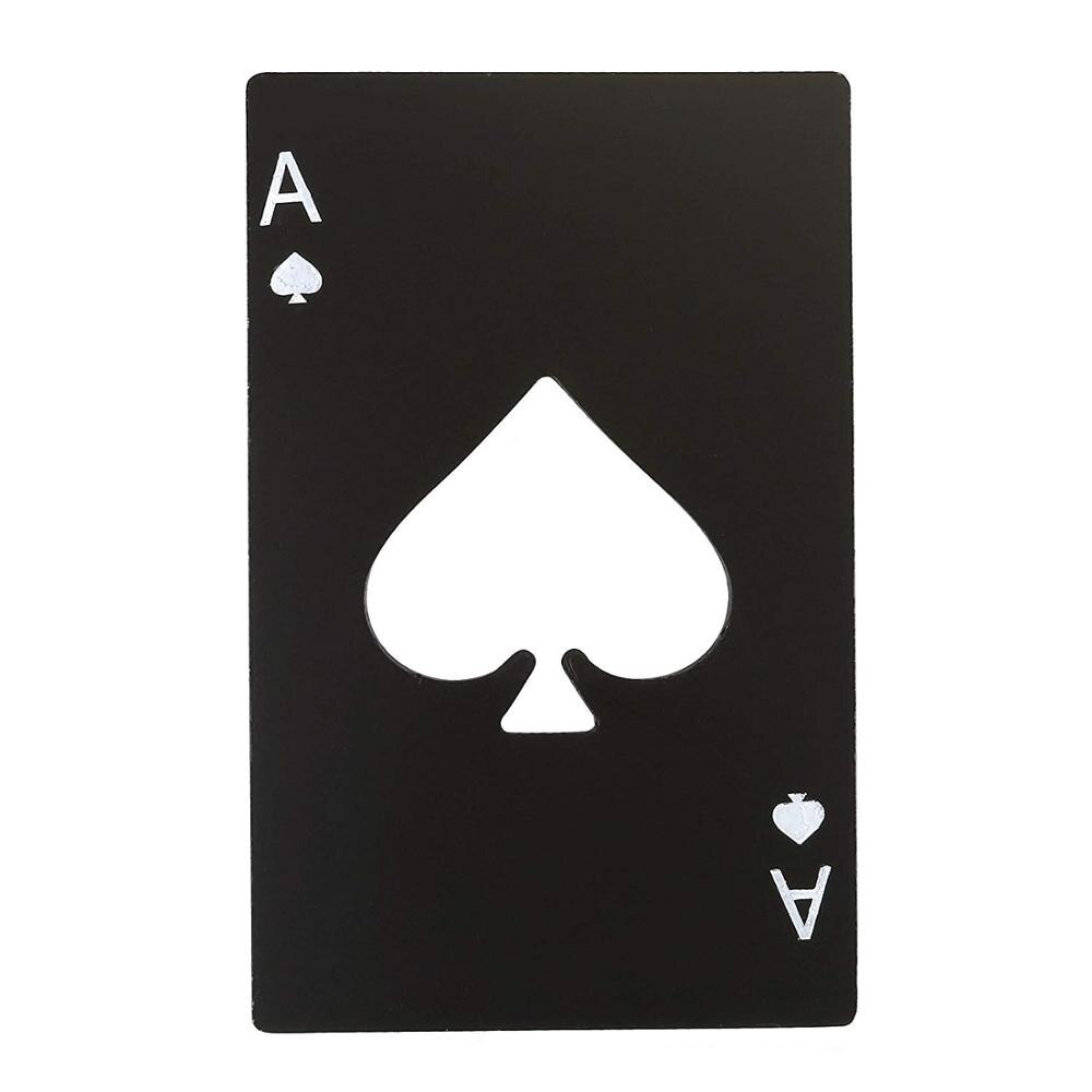 Stainless Steel Poker Beer Bottle Opener,Portable Spades Poker Card Jar Opener for Bar Tools,Kitchen Tools
