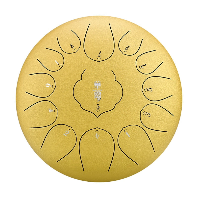 Handpan drum 12 Inch 13 Tone Steel Tongue Drum Hand Pan Drum With Padded Drum Bag And A Pair Of Mallets  huedrum Yoga Meditation