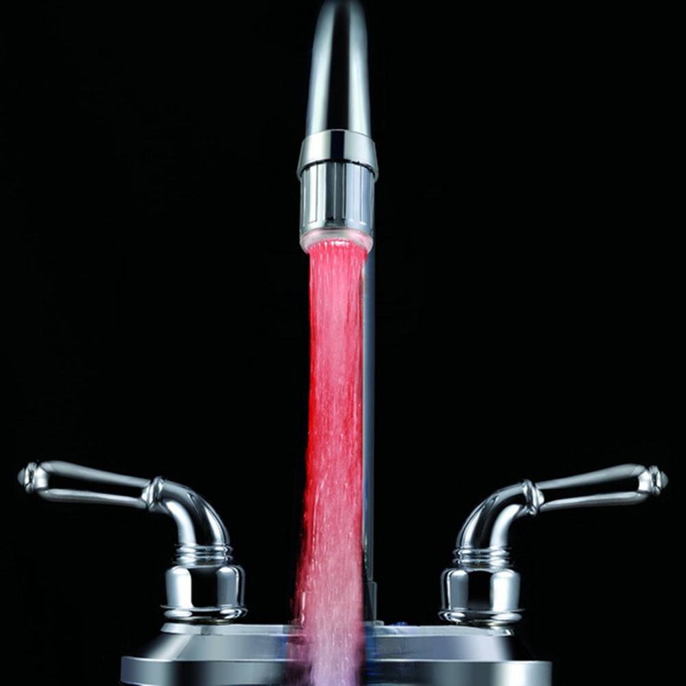 Light-up LED Water Faucet Changing Glow Kitchen Shower Tap Water Saving Novelty Luminous Faucet Nozzle Head Bathroom Light