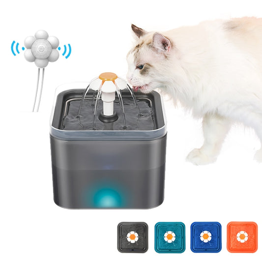 Automatic Cat Water Fountain With Infrared Motion Sensor LED Light Power Adapter Pet Feeder Bowl Drinking Dispenser Container