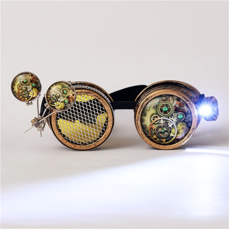 Steampunk Vintage Round Sun Glasses Gothic Goggles Vintage Retro Punk Sunglass