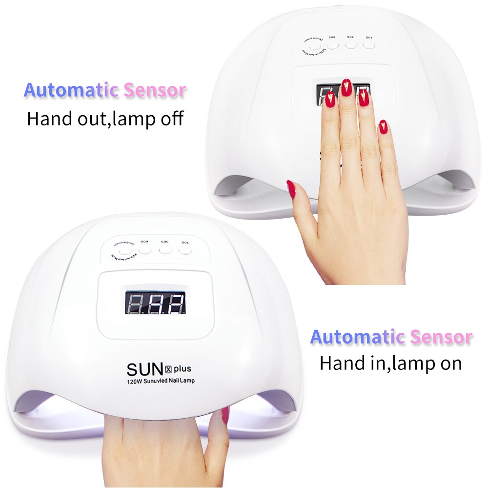 LED Nail Lamp for Gel Nail UV Lamp for Manicure Drying Gel Nail Polish With LCD Nail Dryer 3 Timing Nail Art Lamp