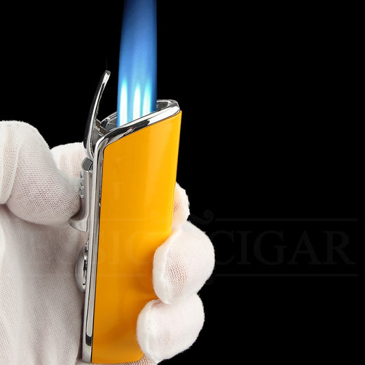 Mini Pocket Cigar Lighter Metal Windproof 3 Jet Blue Flame Torch Lighters For Cigar Smoking With Cigar Punch No Gift Box